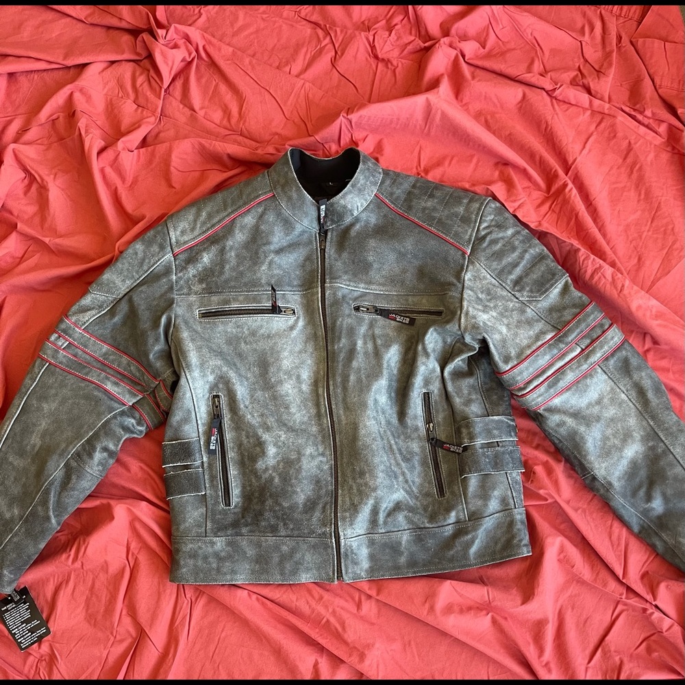 NWT Genuine Leather Biker Jacket